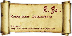 Rosenauer Zsuzsanna névjegykártya